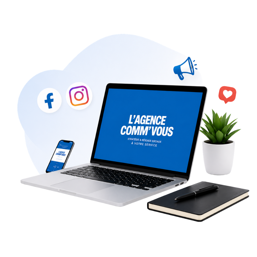 Mockup ordinateur Agence Comm'Vous
